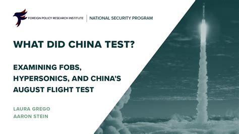 Why did China test